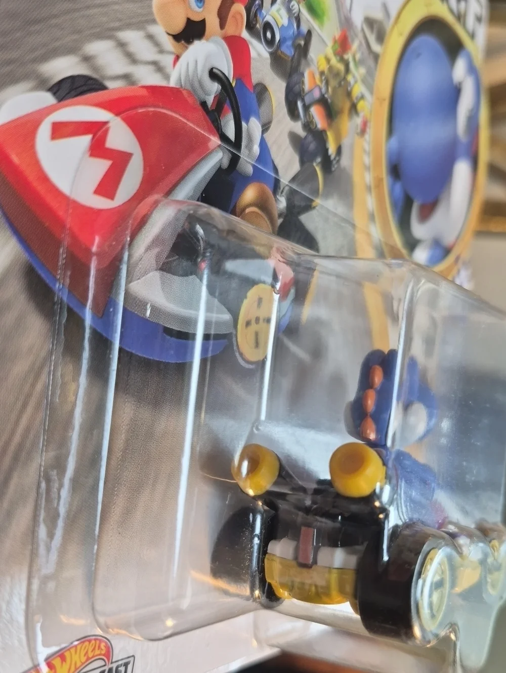 Mariokart × Mariokart Blue Yoshi Standard Kart Car, 1:64, Blue Multi.